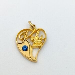 Vintage Kops Merit Award heart pendant
